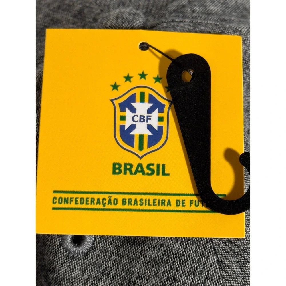 Brasil CBF Soccer National Team Snapback Hat Gray Heather Adjustable Cap NWT